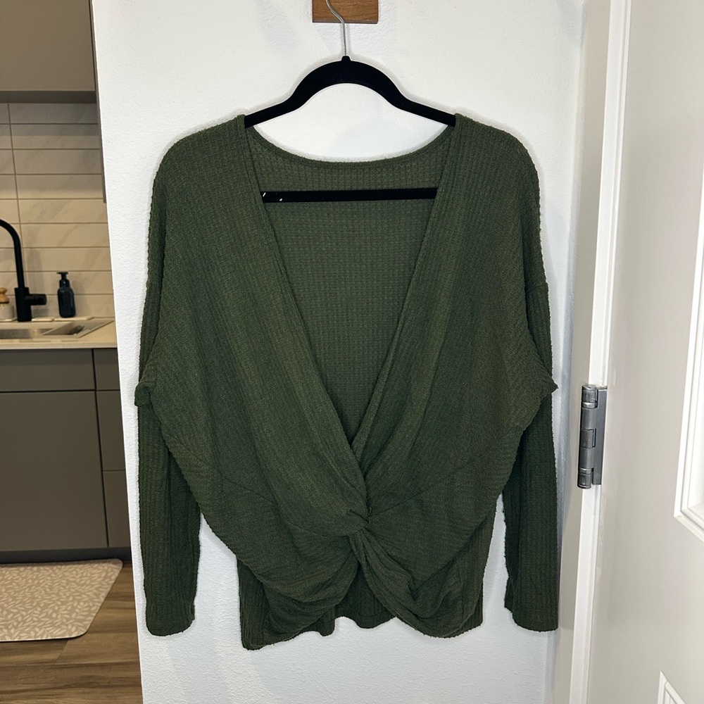 Piphany Greene St. Reversible Waffle Knit Sweater